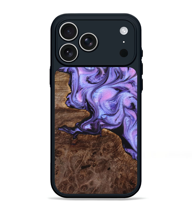 iPhone 17 Pro Max Wood Phone Case - Draven (Purple, 832718)