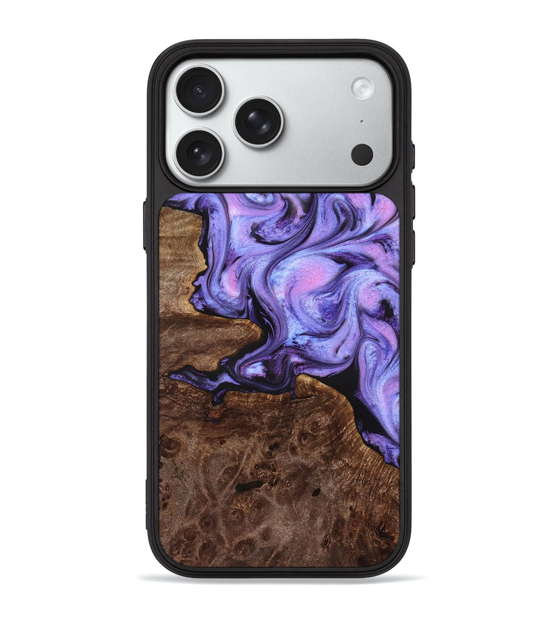 iPhone 18 Pro Max Wood Phone Case - Draven (Purple, 832718)