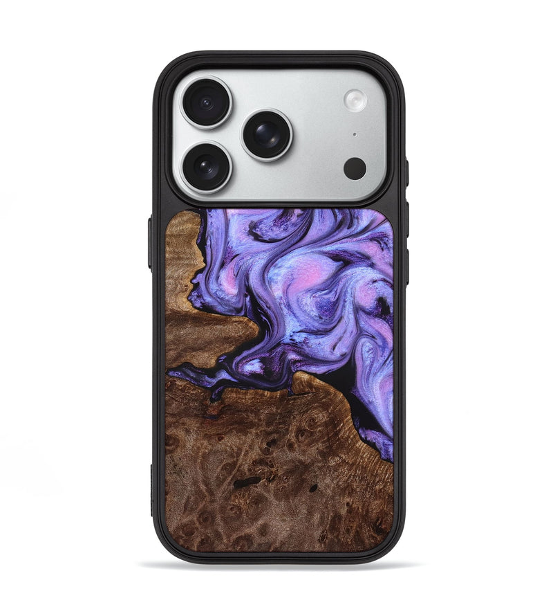 iPhone 18 Pro Wood Phone Case - Draven (Purple, 832718)