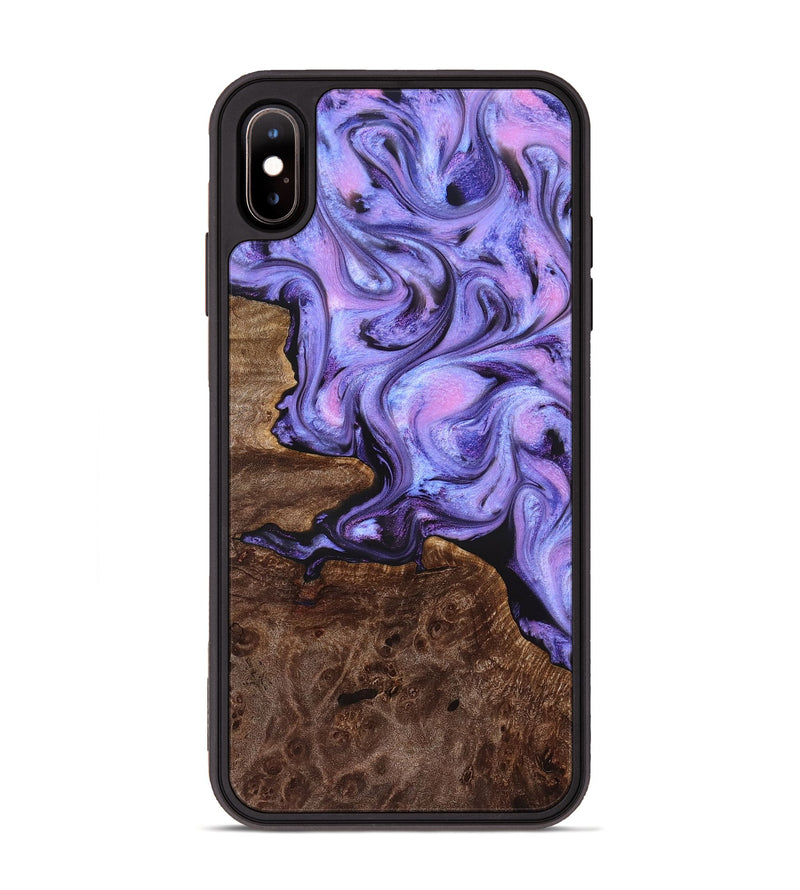 iPhone Xs Max Wood Phone Case - Draven (Purple, 832718)