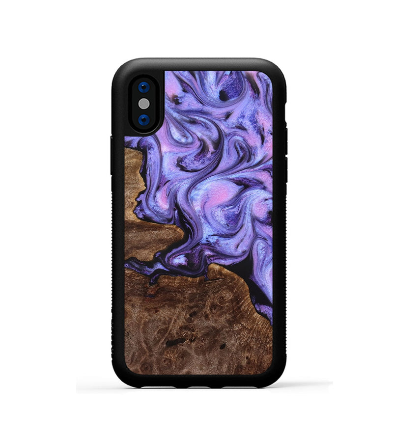 iPhone Xs Wood Phone Case - Draven (Purple, 832718)