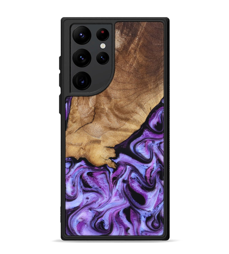 Galaxy S22 Ultra Wood Phone Case - Kylee (Purple, 832719)