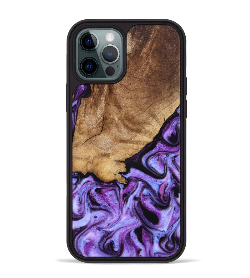 iPhone 12 Pro Max Wood Phone Case - Kylee (Purple, 832719)