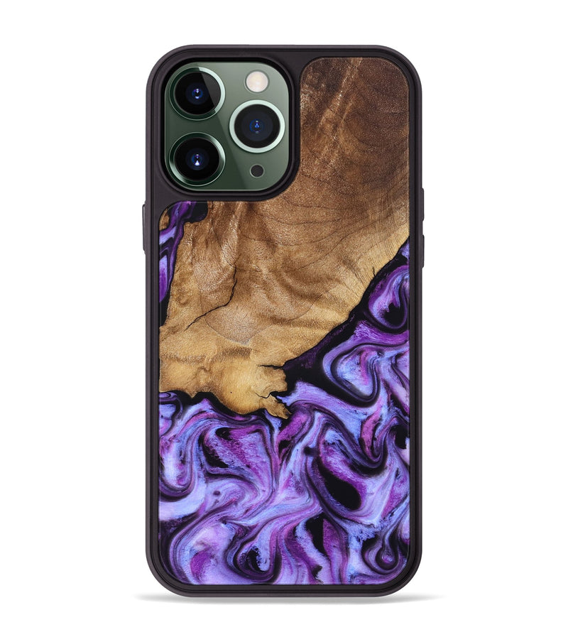 iPhone 13 Pro Max Wood Phone Case - Kylee (Purple, 832719)