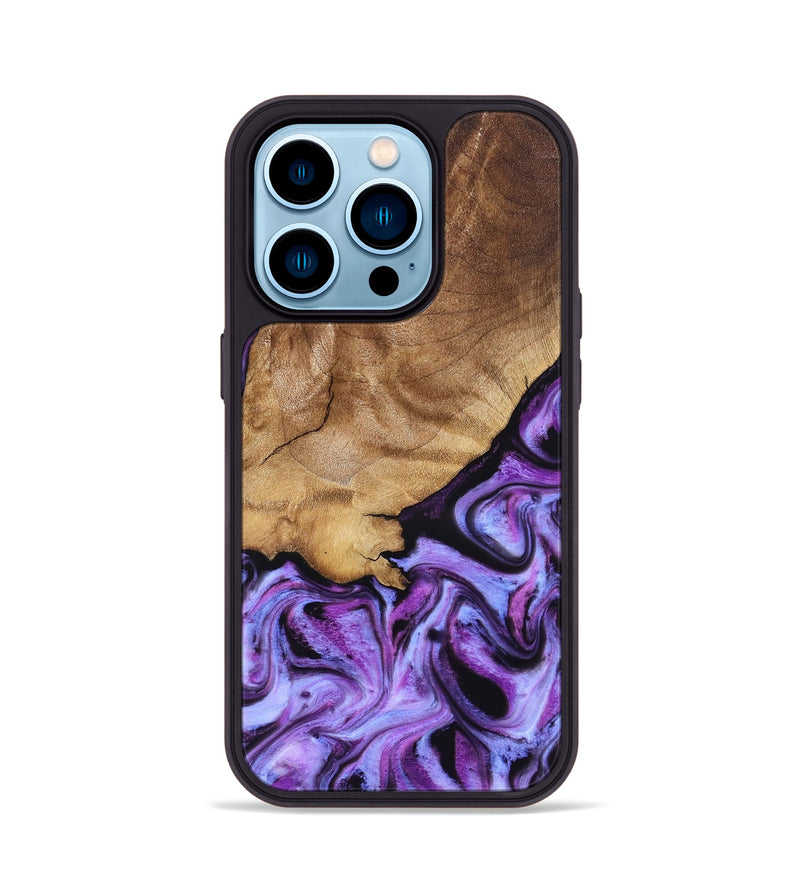 iPhone 14 Pro Wood Phone Case - Kylee (Purple, 832719)