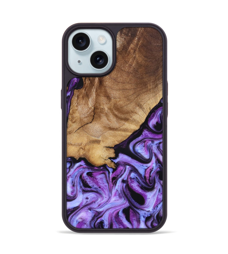 iPhone 15 Wood Phone Case - Kylee (Purple, 832719)
