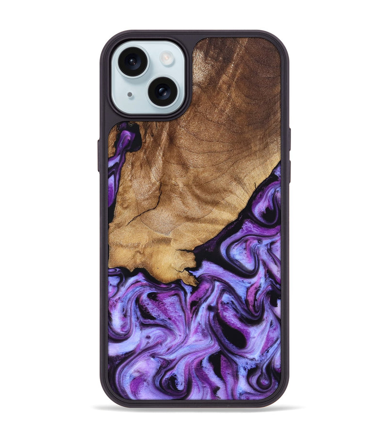 iPhone 15 Plus Wood Phone Case - Kylee (Purple, 832719)