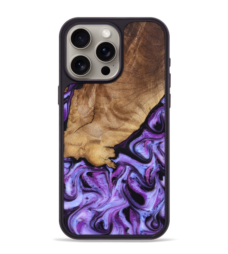iPhone 15 Pro Max Wood Phone Case - Kylee (Purple, 832719)