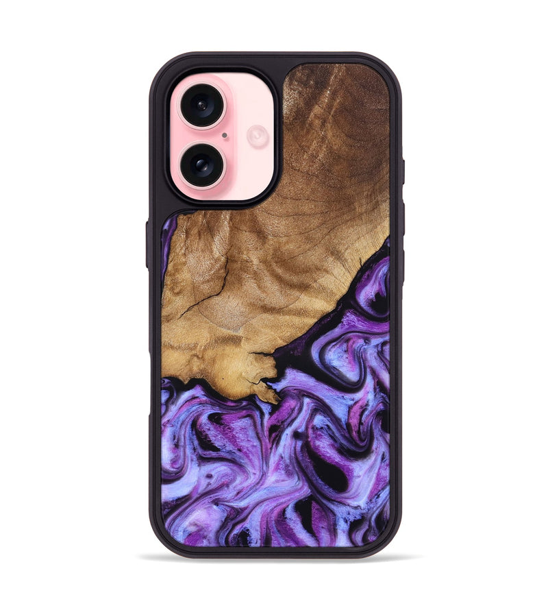 iPhone 16 Wood Phone Case - Kylee (Purple, 832719)