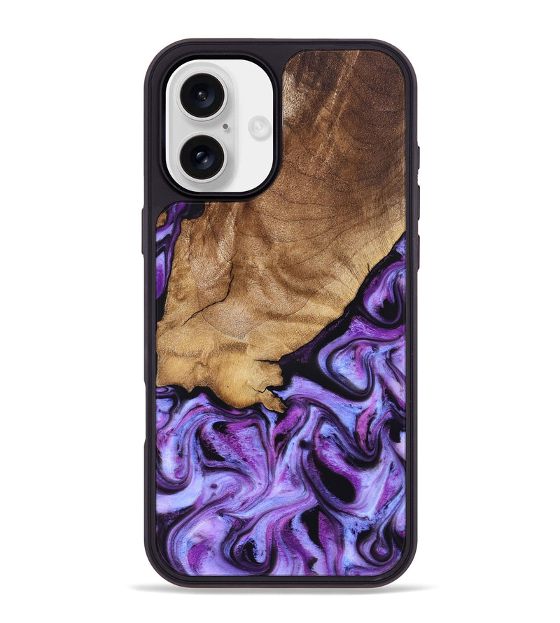 iPhone 16 Plus Wood Phone Case - Kylee (Purple, 832719)