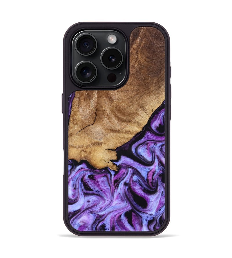 iPhone 16 Pro Wood Phone Case - Kylee (Purple, 832719)