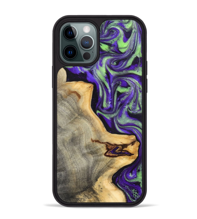 iPhone 12 Pro Max Wood Phone Case - Reta (Purple, 832720)