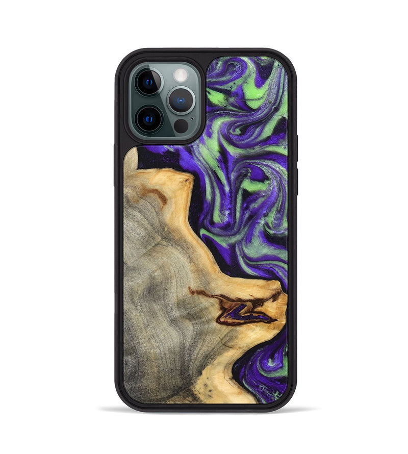 iPhone 12 Pro Wood Phone Case - Reta (Purple, 832720)