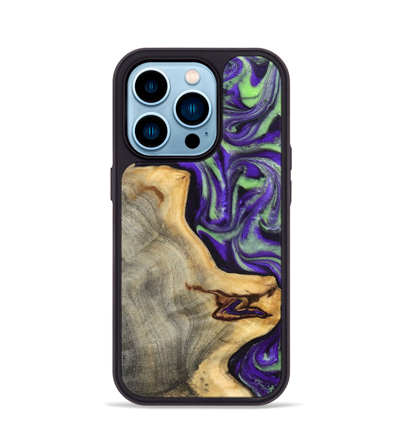 iPhone 14 Pro Wood Phone Case - Reta (Purple, 832720)
