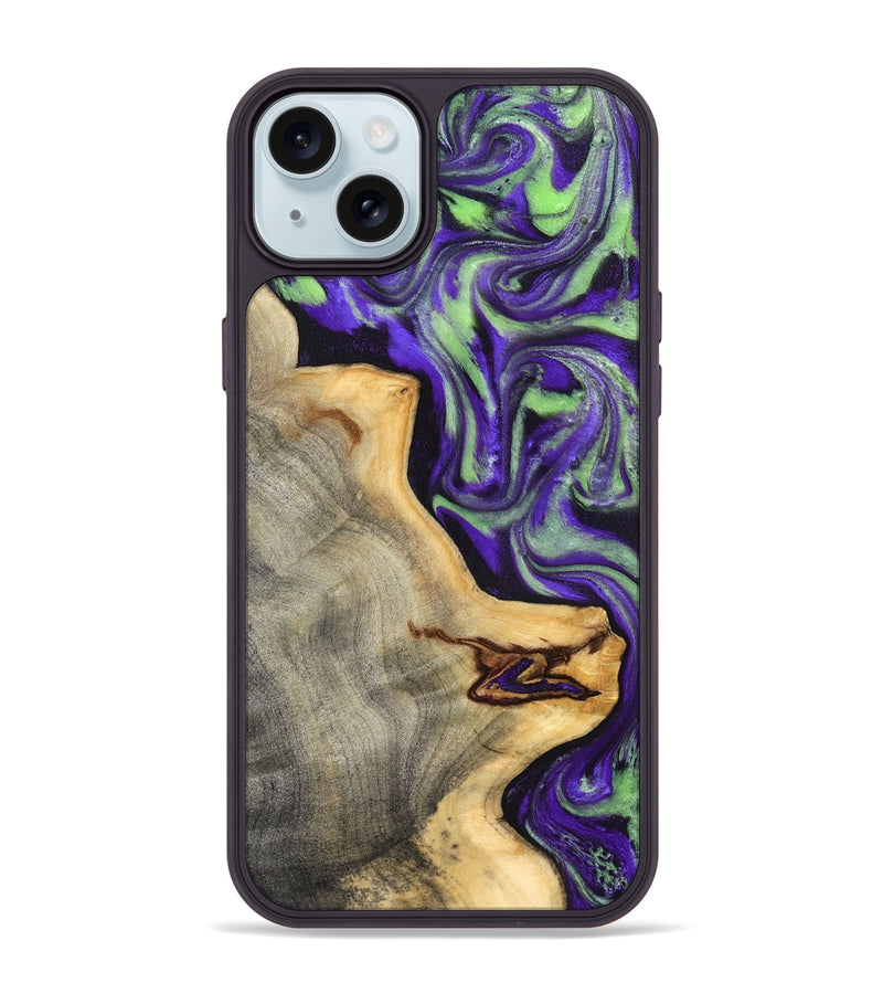 iPhone 15 Plus Wood Phone Case - Reta (Purple, 832720)