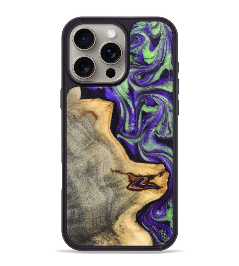 iPhone 16 Pro Max Wood Phone Case - Reta (Purple, 832720)