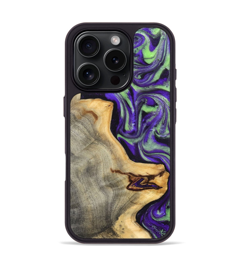 iPhone 16 Pro Wood Phone Case - Reta (Purple, 832720)