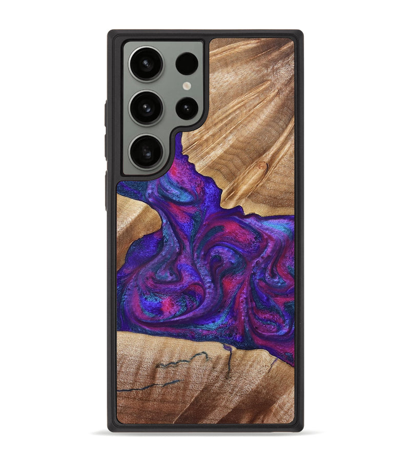 Galaxy S23 Ultra Wood Phone Case - Vina (Purple, 832721)