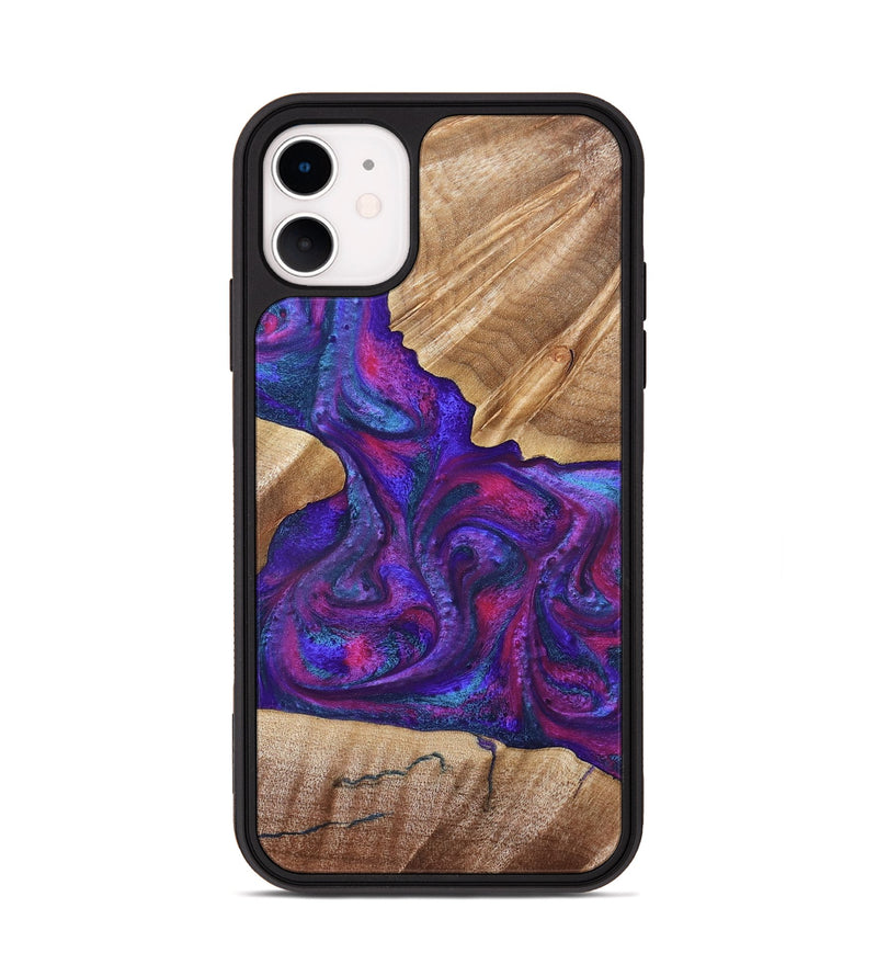 iPhone 11 Wood Phone Case - Vina (Purple, 832721)
