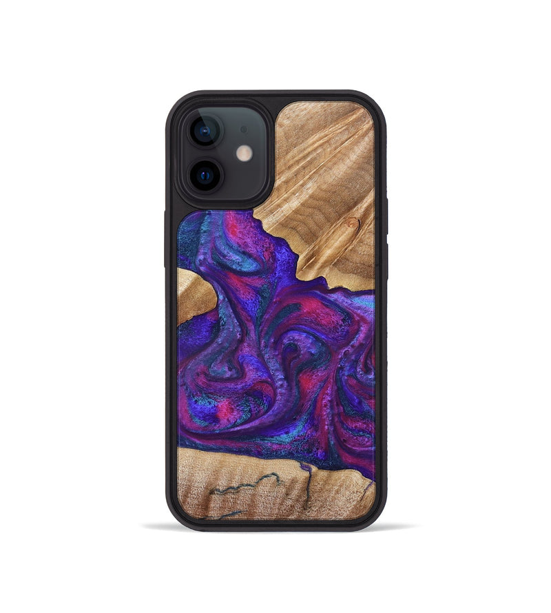 iPhone 12 mini Wood Phone Case - Vina (Purple, 832721)