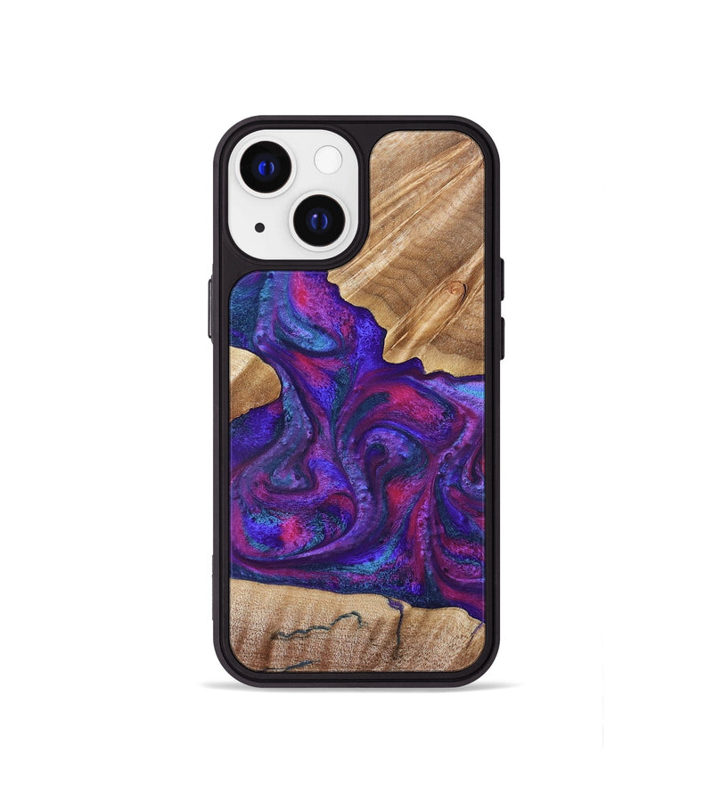 iPhone 13 mini Wood Phone Case - Vina (Purple, 832721)