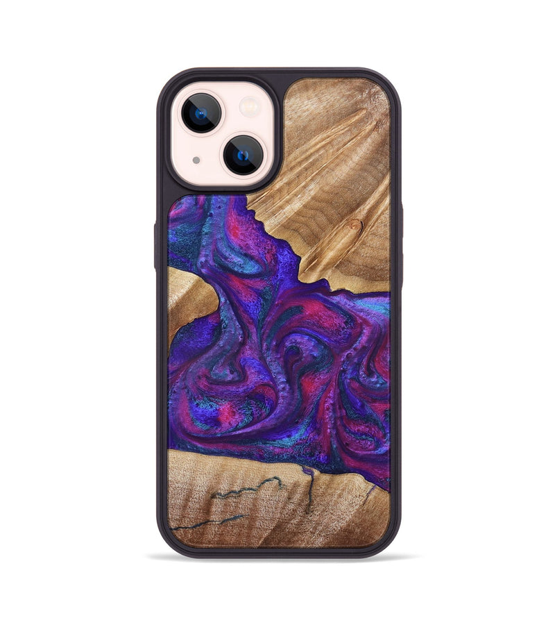 iPhone 14 Wood Phone Case - Vina (Purple, 832721)