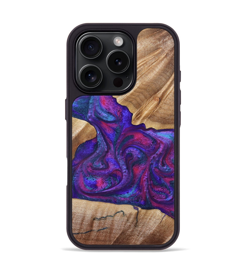 iPhone 16 Pro Wood Phone Case - Vina (Purple, 832721)