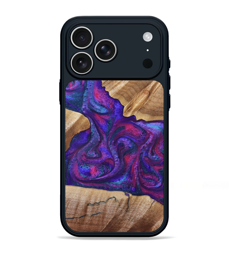 iPhone 17 Pro Max Wood Phone Case - Vina (Purple, 832721)