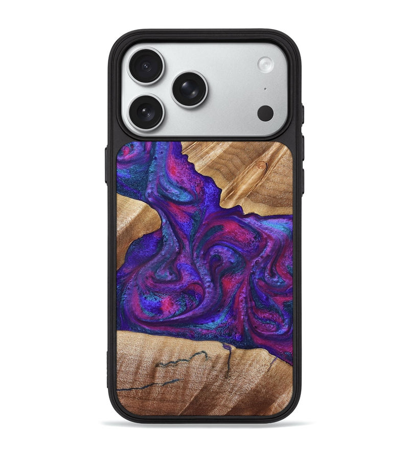iPhone 18 Pro Max Wood Phone Case - Vina (Purple, 832721)