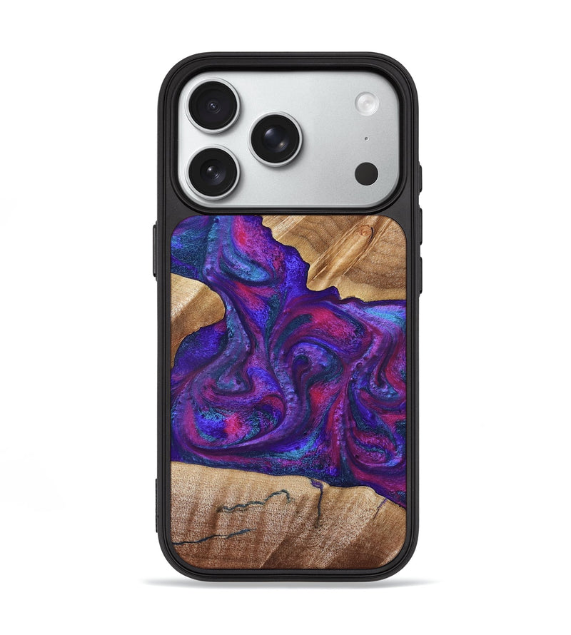 iPhone 18 Pro Wood Phone Case - Vina (Purple, 832721)