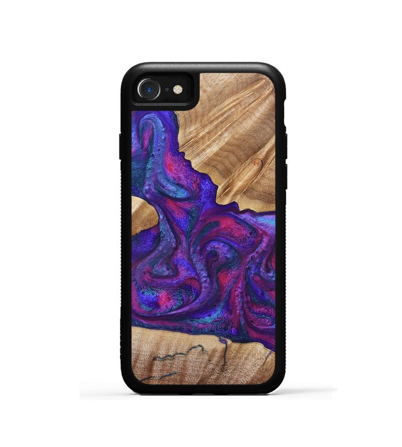 iPhone SE Wood Phone Case - Vina (Purple, 832721)