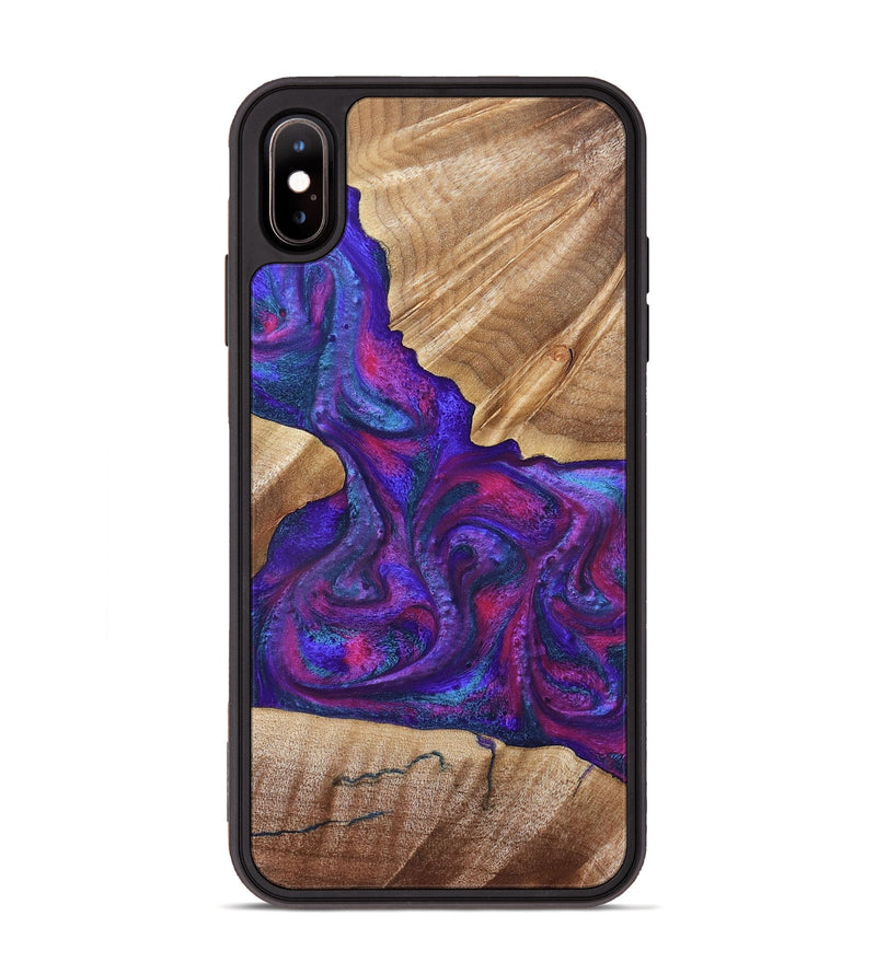 iPhone Xs Max Wood Phone Case - Vina (Purple, 832721)