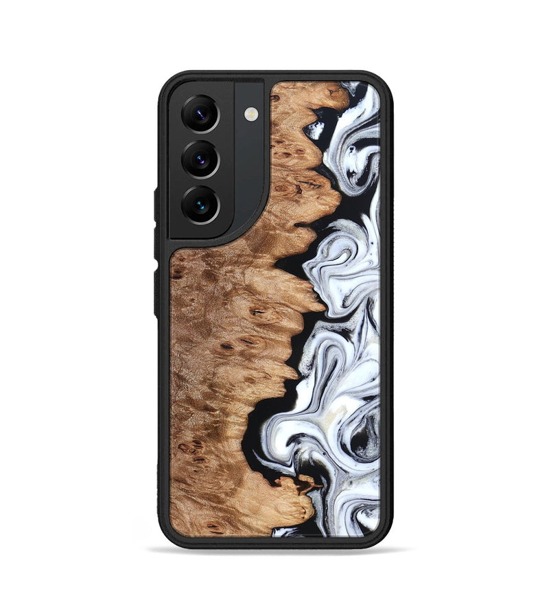 Galaxy S22 Wood Phone Case - Kayli (Black & White, 832723)