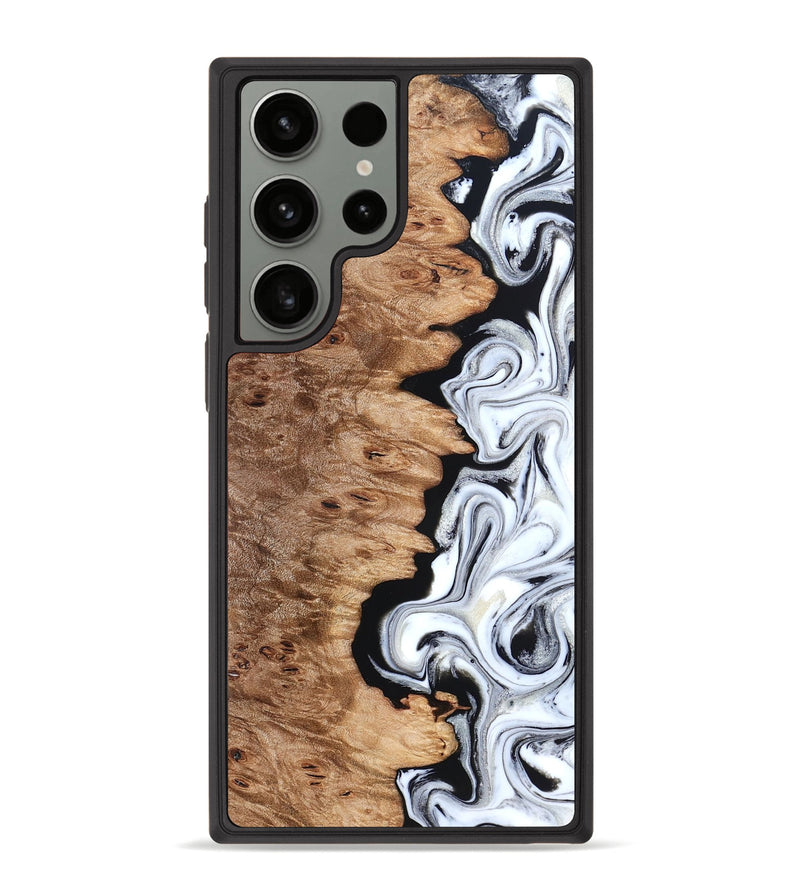 Galaxy S23 Ultra Wood Phone Case - Kayli (Black & White, 832723)