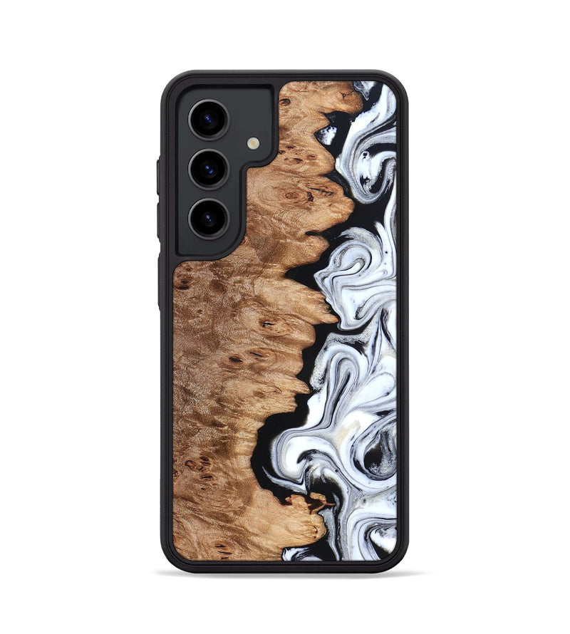 Galaxy S24 Wood Phone Case - Kayli (Black & White, 832723)