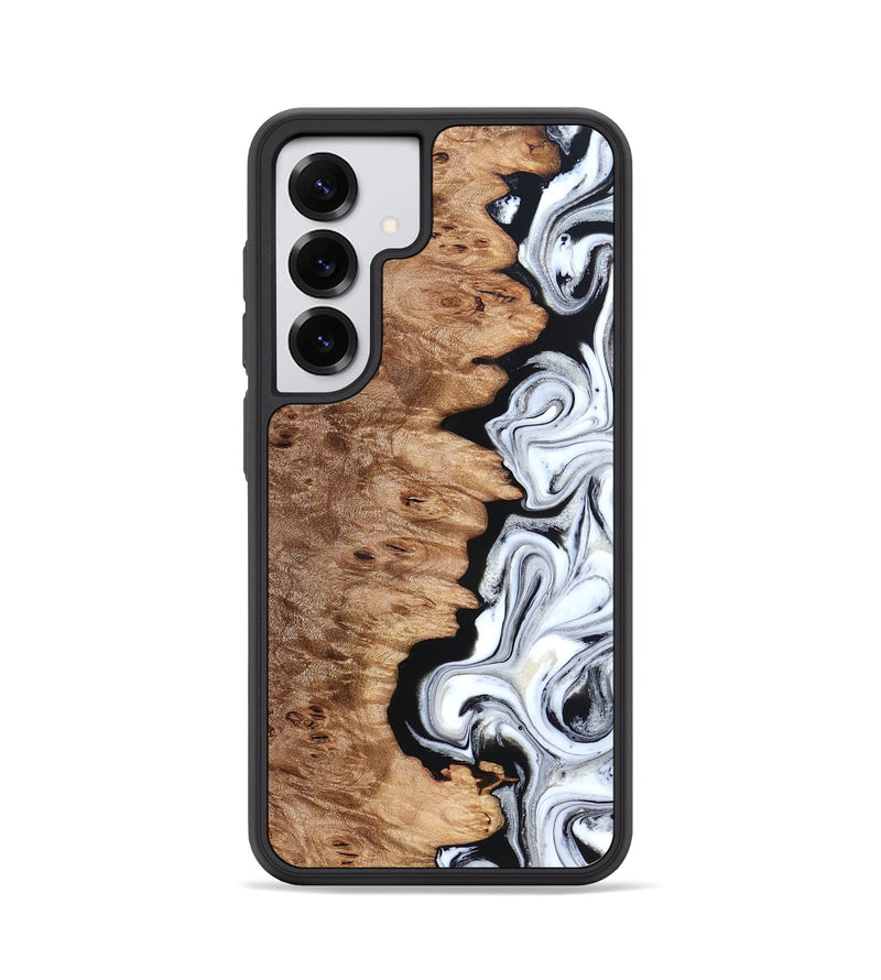 Galaxy S25 Wood Phone Case - Kayli (Black & White, 832723)