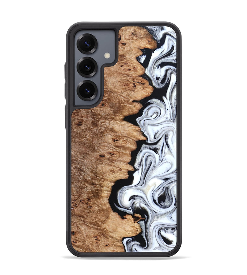Galaxy S25 Plus Wood Phone Case - Kayli (Black & White, 832723)