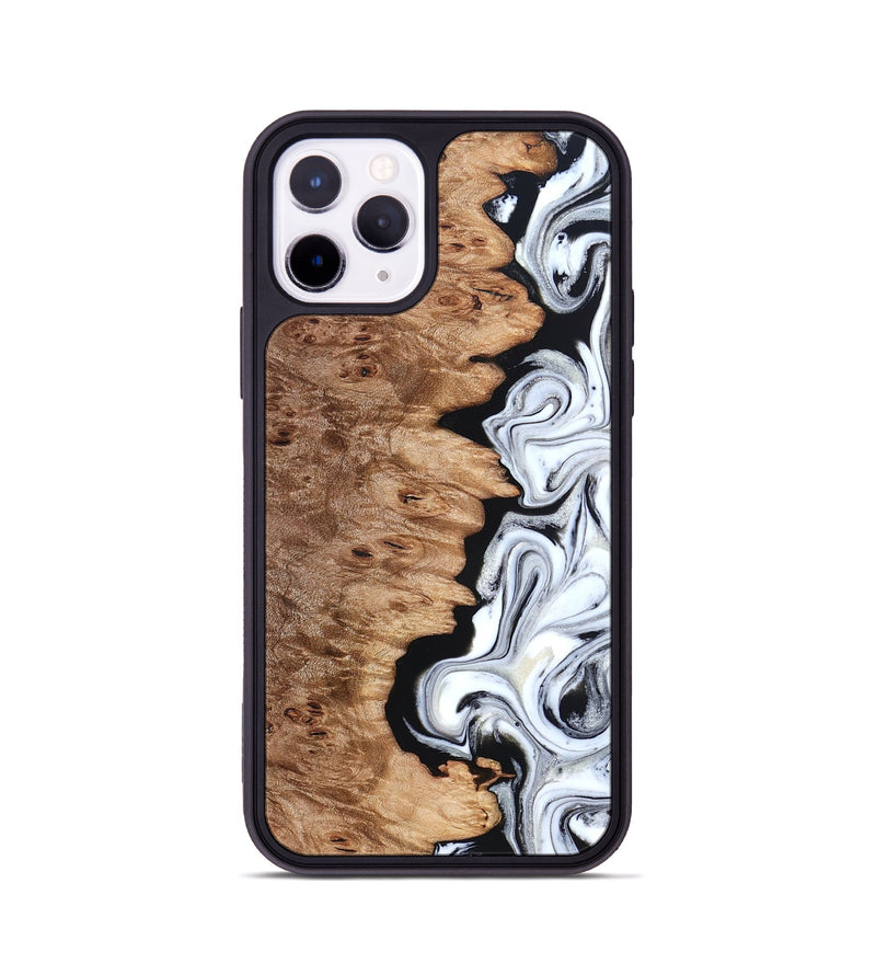 iPhone 11 Pro Wood Phone Case - Kayli (Black & White, 832723)