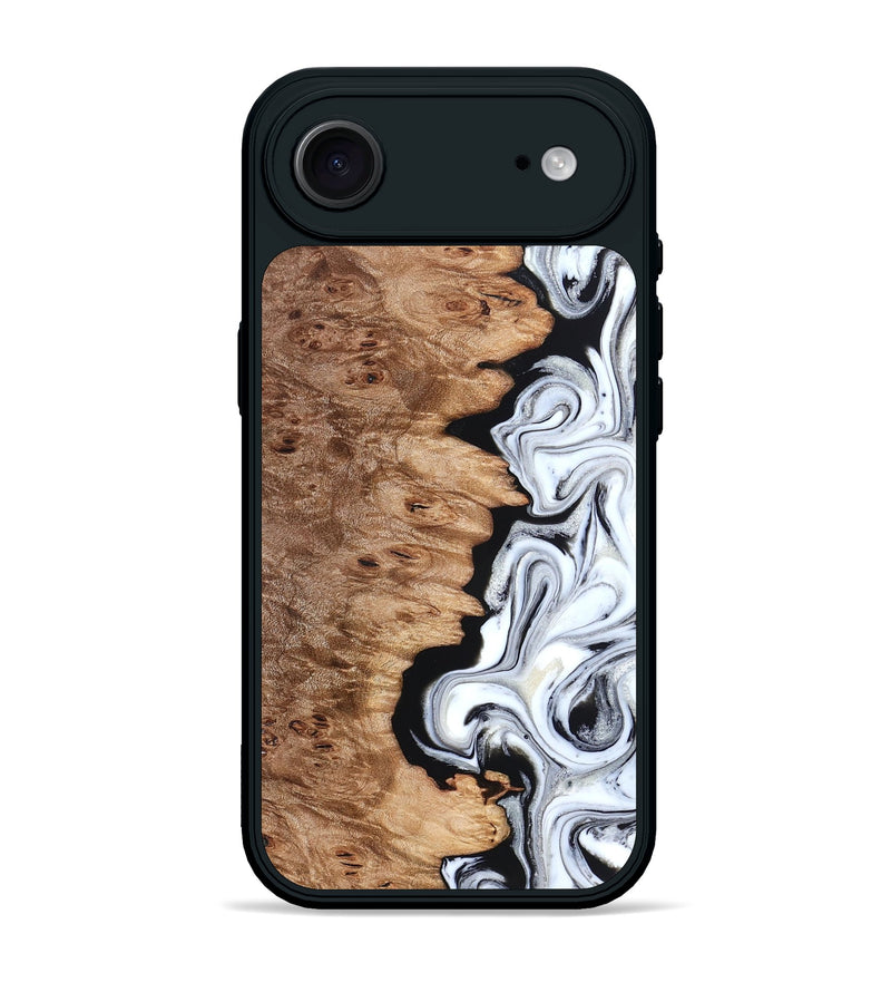 iPhone 17 Air Wood Phone Case - Kayli (Black & White, 832723)