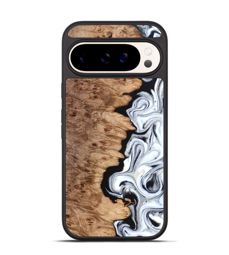 Pixel 9 Pro Wood Phone Case - Kayli (Black & White, 832723)