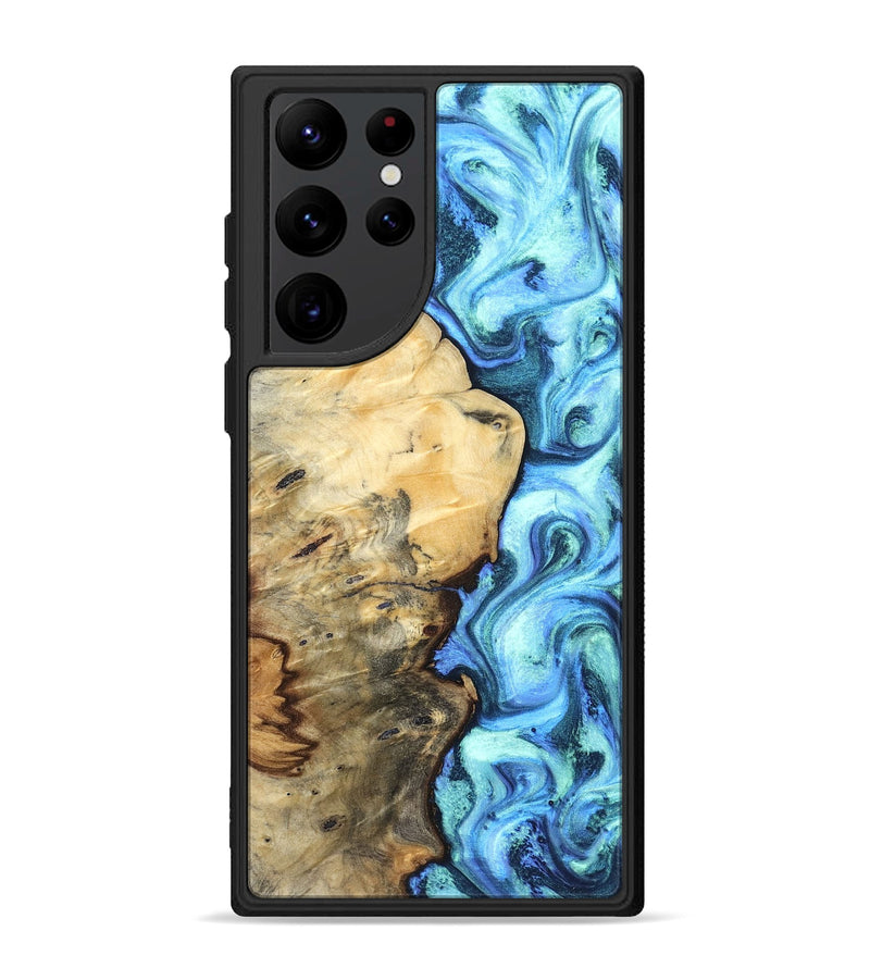 Galaxy S22 Ultra Wood Phone Case - River (Blue, 832724)