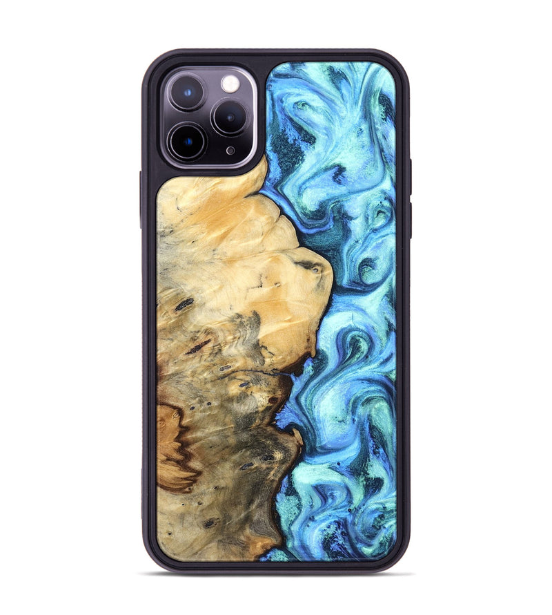 iPhone 11 Pro Max Wood Phone Case - River (Blue, 832724)