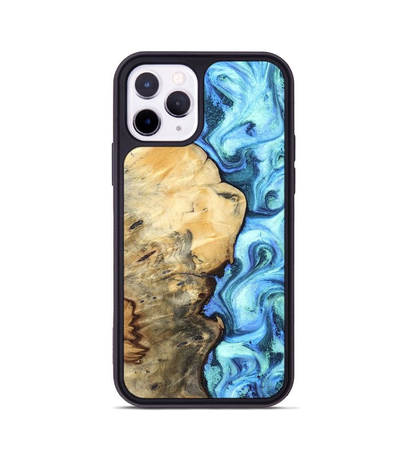 iPhone 11 Pro Wood Phone Case - River (Blue, 832724)