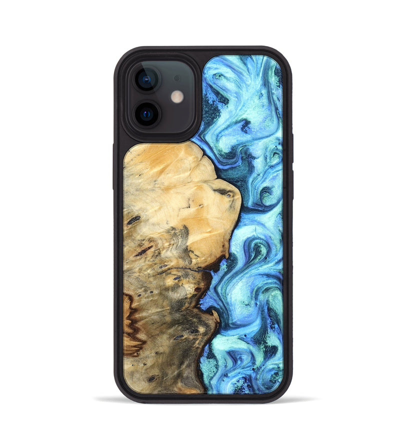 iPhone 12 Wood Phone Case - River (Blue, 832724)