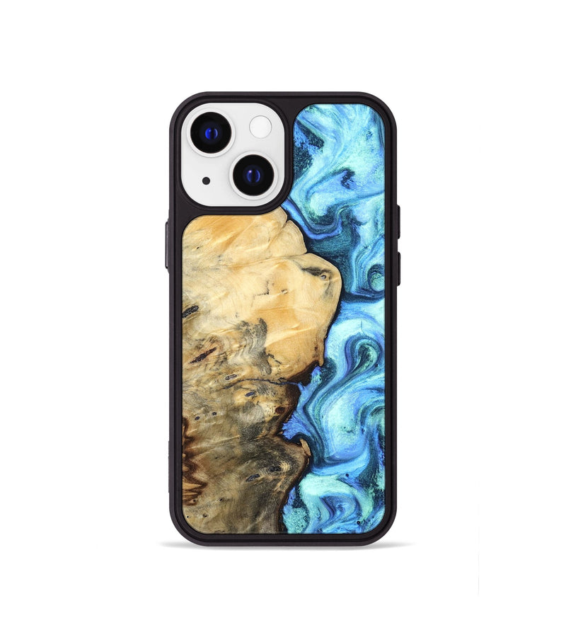 iPhone 13 mini Wood Phone Case - River (Blue, 832724)