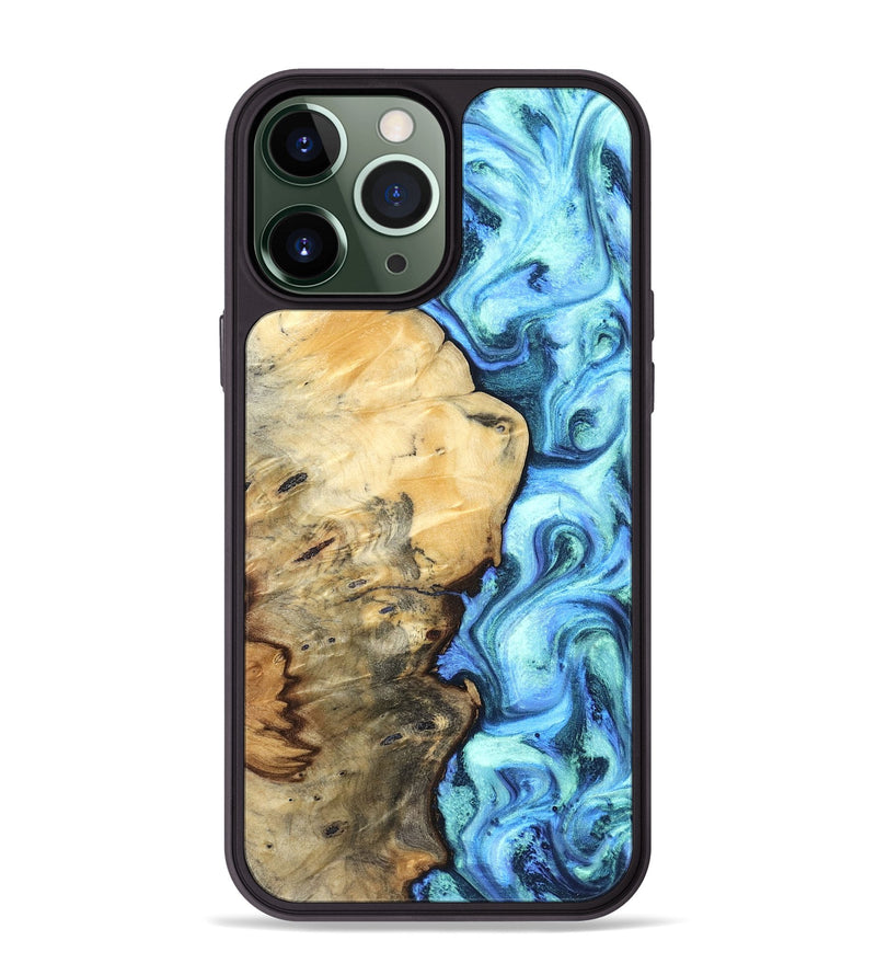 iPhone 13 Pro Max Wood Phone Case - River (Blue, 832724)