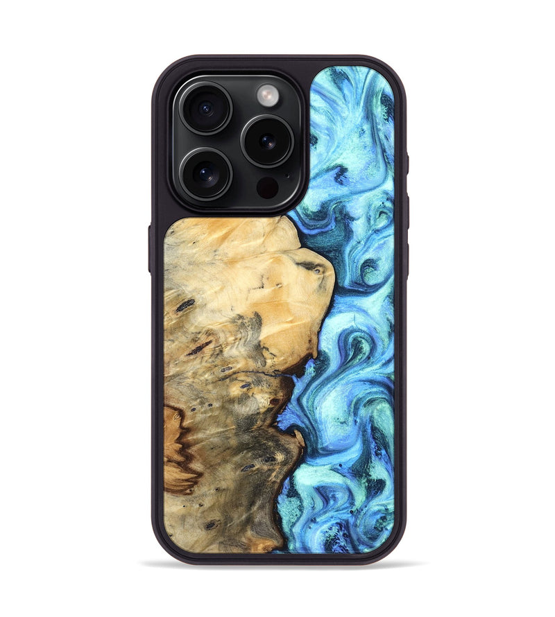 iPhone 15 Pro Wood Phone Case - River (Blue, 832724)