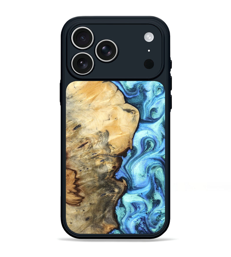 iPhone 17 Pro Max Wood Phone Case - River (Blue, 832724)