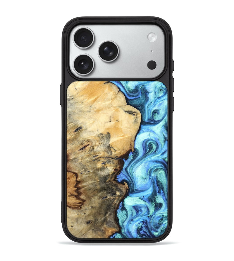 iPhone 18 Pro Max Wood Phone Case - River (Blue, 832724)