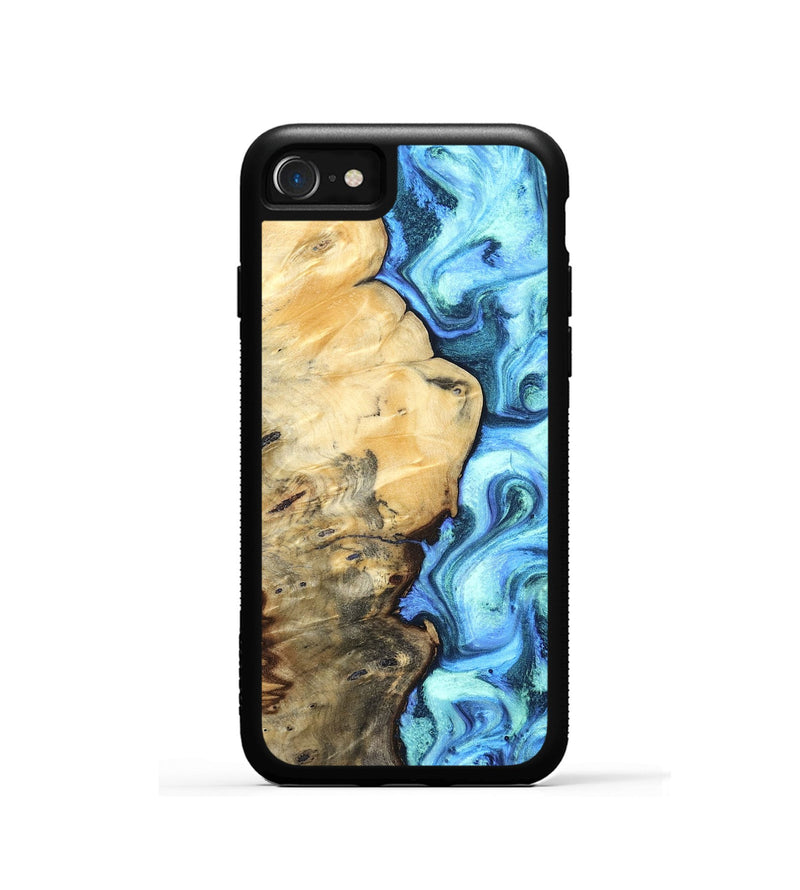 iPhone SE Wood Phone Case - River (Blue, 832724)